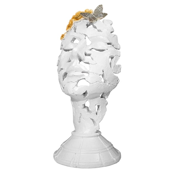Escultura De Rostro Femenino Abstracto, Decoración Para El Hogar, Oficina, Sala De Estar, Color Blanco