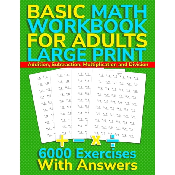 Cuaderno de ejercicios de matemáticas básicas, edición independiente, letra grande