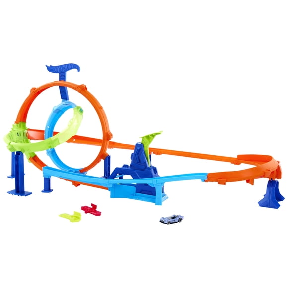 HOT WHEELS Pista de Juguete Pista de Acrobacias Lanza y Choca