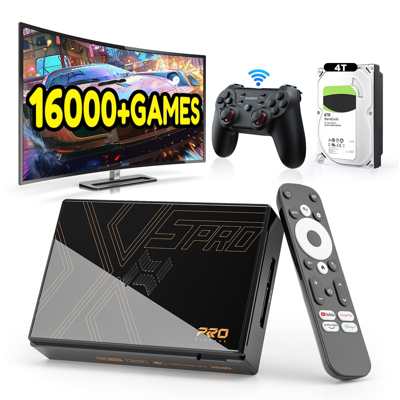 Consola De Juegos Kinhank X5 Pro 8k Uhd Wifi 6 Bt 5.0