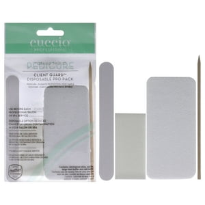 Cuccio Pro - Paquete Profesional Desechable De Protección Para Clientes De Pedicura De Para Mujeres: Palo De Madera De Abedul, Lima De Uñas, Protector De Talón Grande, Protector De Uñas
