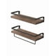 thumbnail image 1 of Repisas Flotantes de Madera Modernas Kit 2 Marrón Oscuro, 1 of 2