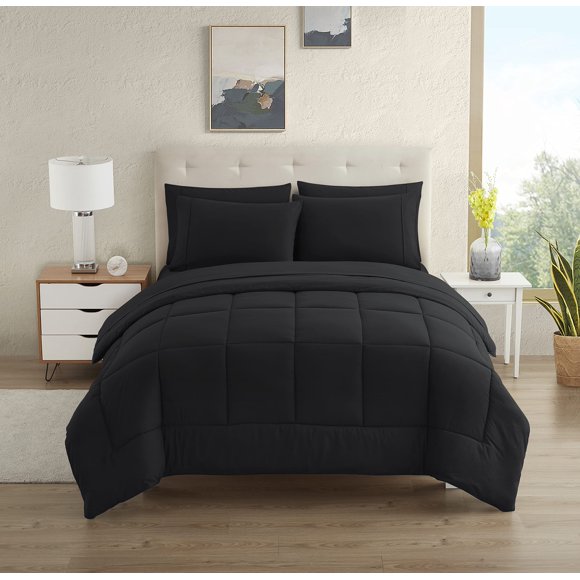 Juego de ropa de cama Sweet Home Collection Dorm Room Twin XL negro