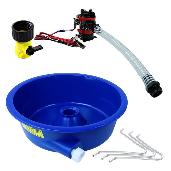 Kit Concentrador Blue Bowl Con Bomba De 12 V Y Pinzas Para Batería