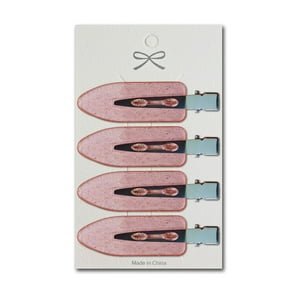 Genérico - Clips Skincare Cabello Flequillo Color Rosado Transp 4 Ud
