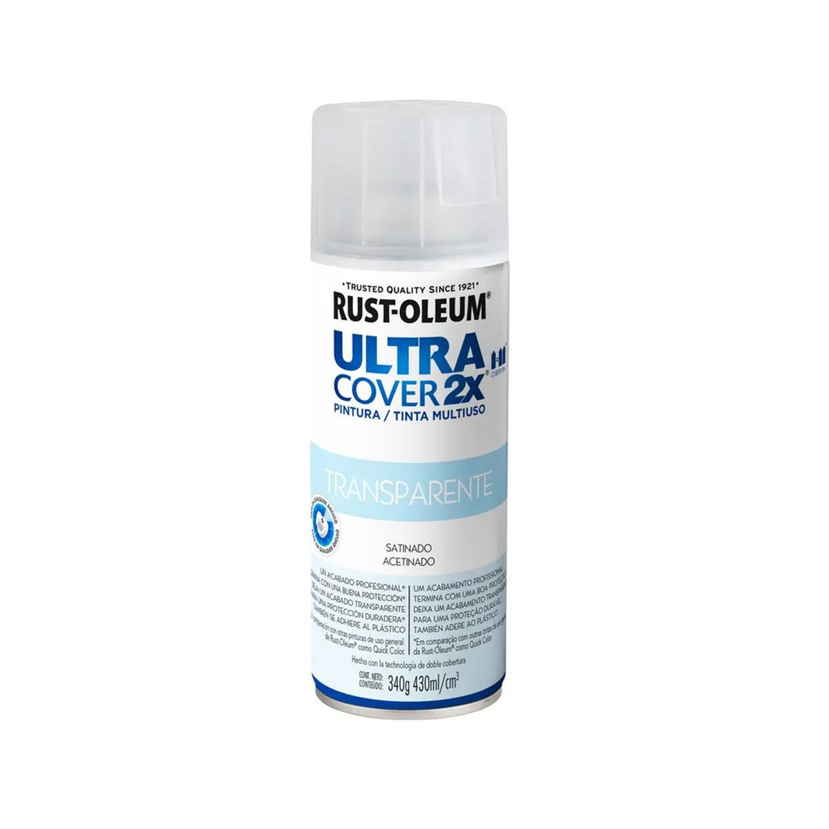 Rust-Oleum - Pintura En Spray Ultra Cover 2X Multiuso Blanco Viejo Satinado 340 G