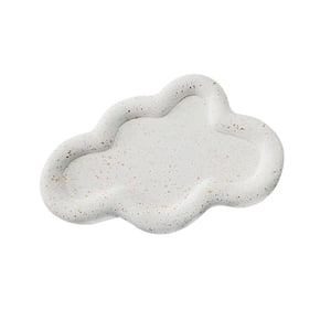 Magideal - Bandeja Decorativa Forma Creativa Soporte De Exhibición De Joyería Decoración Del Hogar Bandeja De Exhibición De Joyería Blanca Para Baño Encimera De Nubes