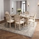 thumbnail image 3 of French Vintage Upholstered Fabric Dining Armchair, Set of 2, Beige, 3 of 3