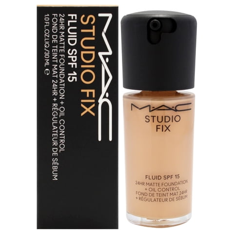 Base Mac Studio Fix Fluid Spf 15 Nc35 Beige Claro A Medio Con Subtono Dorado Durazno 30Ml Mujer