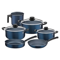 Tramontina Batería De Cocina 9 Piezas Azul