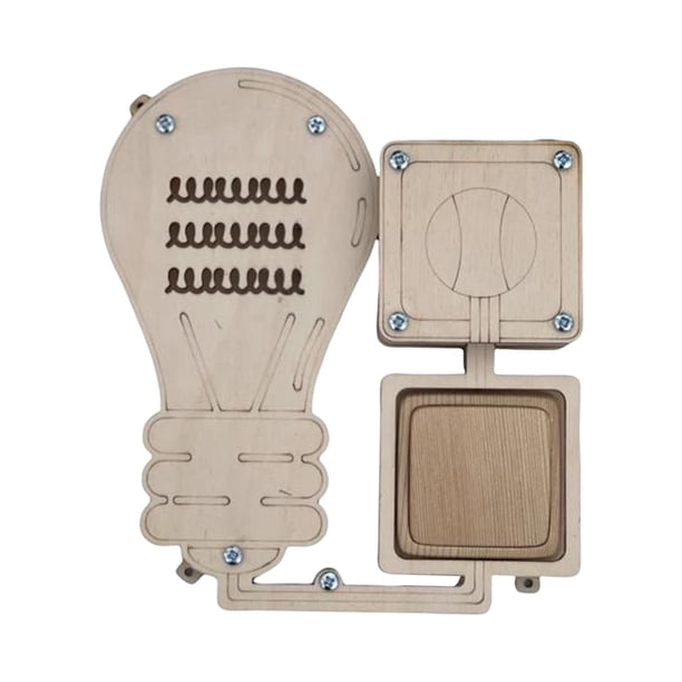 Tablero Ocupado Para Niños Pequeños, Piezas De Bricolaje De Madera Para Juguete De Viaje, Accesorio De Enseñanza, Regalos, Interruptor De Bombilla