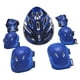 thumbnail image 2 of 7x adultos deportes protección conjunto rodilleras coderas mano almohadillas casco azul, 2 of 5