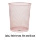 thumbnail image 4 of Trash Can Mind Reader Mesh, 16,65 L (4,4 galones), malla metálica, rosa, 4 of 7