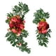 thumbnail image 3 of Granja Flores Artificiales Arco Decoración Colgante Para Dormitorio Ceremonia Día Festivo Rosa Oscuro, 3 of 5