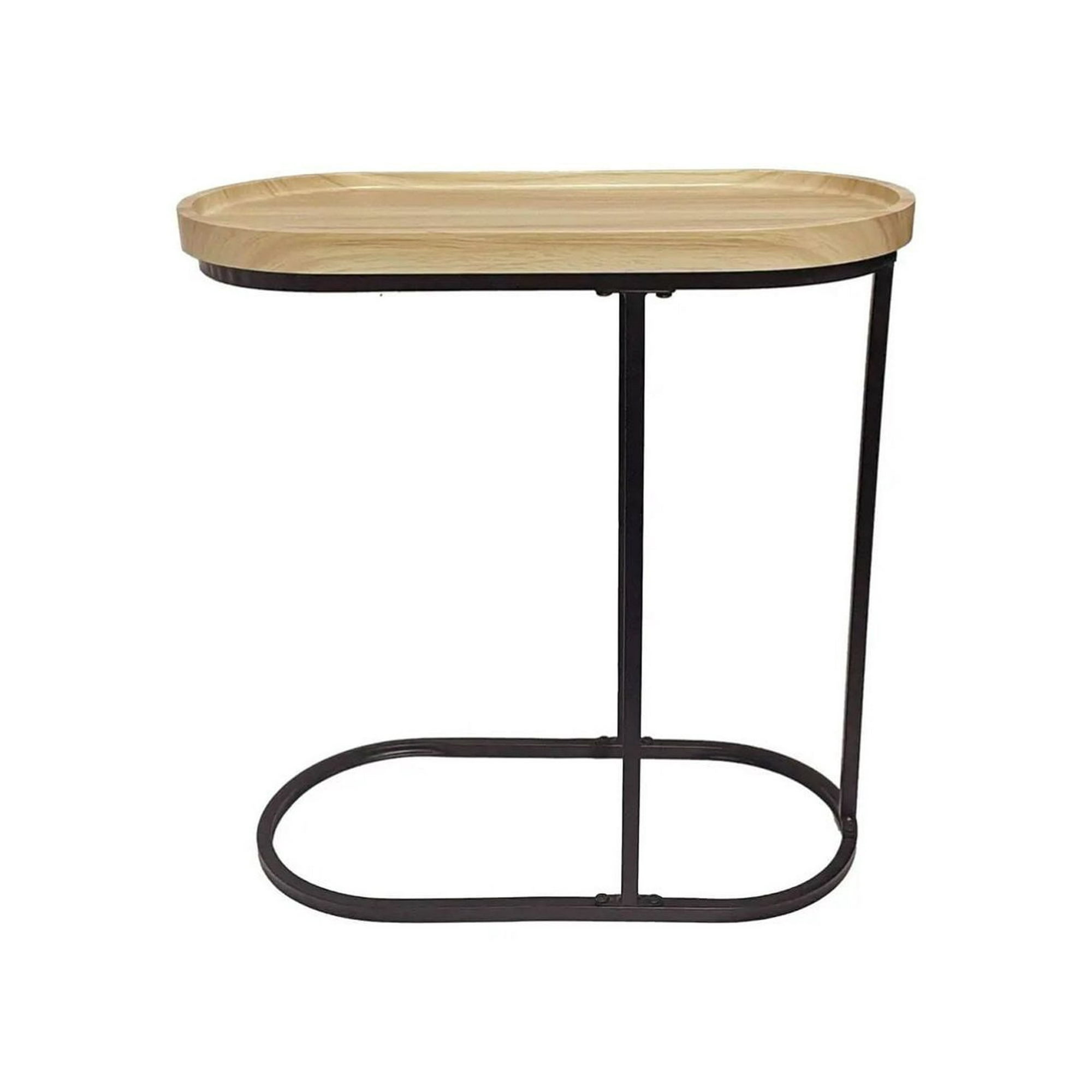 Habita2 Chile - Mesa Lateral Mary Elegante 60x60x30 Cm - Simil Madera Clara