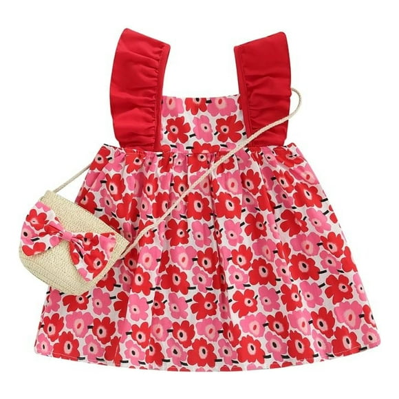 Vestido Floral Princesa Bebe Niña Estampado Flores Lau