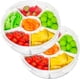 thumbnail image 1 of Bandeja para verduras con tapa para refrigerador (2 unidades), transparente, con compartimentos para salsas, aperitivos y 6 compartimentos para fiestas, bandeja reutilizable para frutas y cenas, organ, 1 of 7