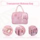 thumbnail image 5 of Bolsa de aseo transparente de Unique Bargains, bolsa de maquillaje transparente, organizador de cosméticos con cremallera para mujeres, 10.43"x3.15" rosa, 5 of 7