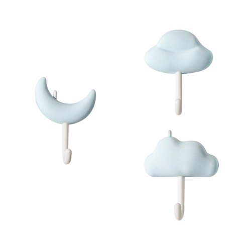 Bothyi - 3 Piezas Ganchos Adhesivos Sticky Stick On Impermeable Para Toalla Cocina Azul