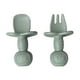 thumbnail image 1 of Baby Cartoon Bear Shape Silicone Spork, Baby Training Tableware, Complementary Food Grade Silicone Small Spork, 1 of 5