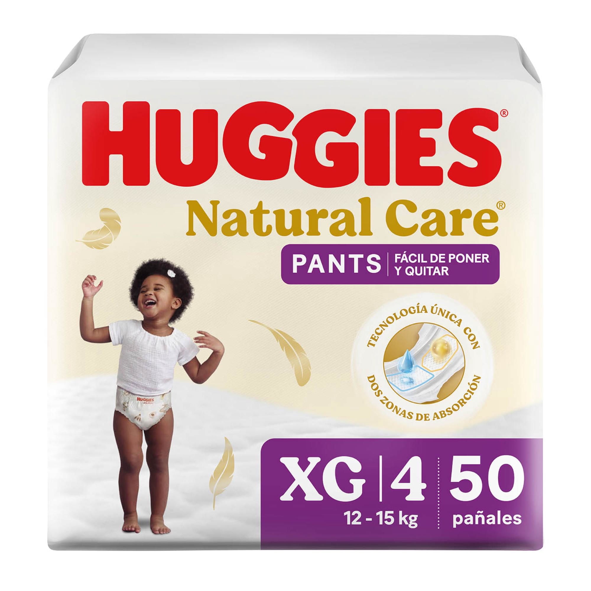 Pañales Natural Care Pants 4/xg 50 Un Huggies