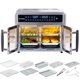 thumbnail image 1 of Horno tostador freidora de aire HotKing de doble zona 28 L de acero inoxidable, 1 of 8