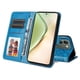thumbnail image 2 of Funda tipo cartera FOXDOCK para Vivo Y200 5G , diseño girasol en relieve, cuero PU, cierre magnético, soporte y tarjetero, 2 of 5