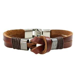 Millam - Pulsera Unisex De Cuero Con Nudo Infinito Y Broche