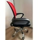 thumbnail image 4 of Silla de oficina ergonómica altura ajustable gira 360° Roja, 4 of 11