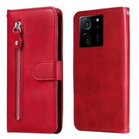Gangxun - Funda Con Cremallera Para Xiaomi 13T Pro, Carcasa Cartera De Cuero Pu Con Soporte Y Tarjetero