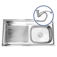 Domsa - Cubierta Lavaplatos Sobreponer Secador Izquierdo 100X50 Cm