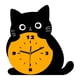 thumbnail image 1 of Reloj De Pared Con Dise?o De Gato, Silencioso, Ideal Como Regalo, Para Comedor, Casa De Campo O Interior., 1 of 5