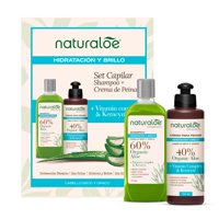 Naturaloe Cabello Hidratación Brillo Shampoo + Crema Peinar