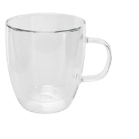 Mc Group - Taza De Vidrio Transparente Doble Pared 250 Ml