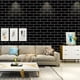 thumbnail image 2 of 1 Roll Simple Modern Black Brick Wallpaper Self-adhesive Wallpaper PVC Waterproof Sticker Living Room Moistureproof Wallpaper Furniture Renovation Sticker One Roll Of 17.72in*393.7in, 2 of 2