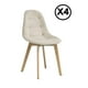 thumbnail image 1 of Pack 4 Sillas Capitone Terciopelo Beige, 1 of 5