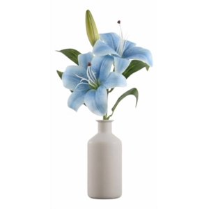Genérico - Set 3 Flores Artificiales Lirios Tallo Decorativo Adorno Jhn