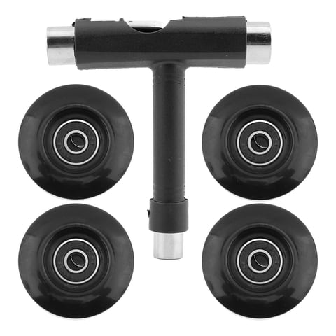 Houseen - Ruedas De Skate Con Carcasa De 55 Mm, Poliuretano, 80 A, Con Rodamientos, 4 Piezas Y Herramienta