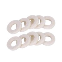 Magideal - 10X Arandela De Fieltro Cojín Cojín Kits De Mantenimiento De Accesorios Pieza De Repuesto Profesional Juego Duradero Para Válvula De Trompeta Cornet , Blanco
