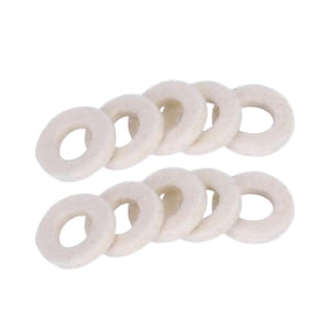 Magideal - 10X Arandela De Fieltro Cojín Cojín Kits De Mantenimiento De Accesorios Pieza De Repuesto Profesional Juego Duradero Para Válvula De Trompeta Cornet , Blanco