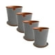 thumbnail image 1 of Set de 4 Macetas Zaia 15 cm Gris Matte y sus platos, 1 of 3
