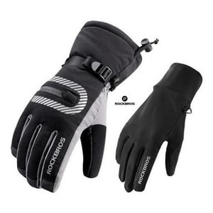Genérico - Guantes Frío Extremo Rockbros 2 En 1. Nieve Moto Bicicleta Talla Xl Gris
