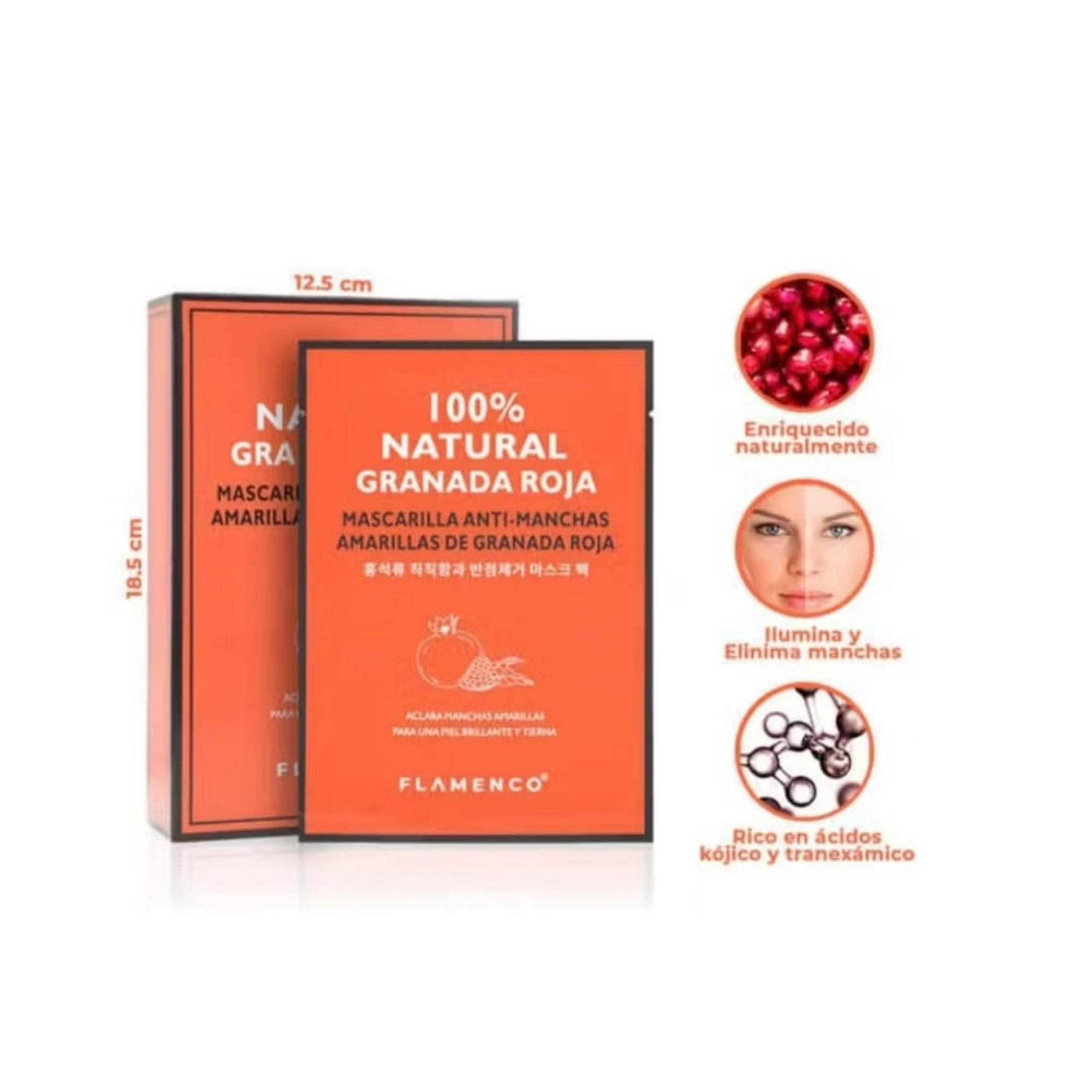 Flamenco - Máscarilla Facial Para Manchas Aclara Revitaliza De Granada