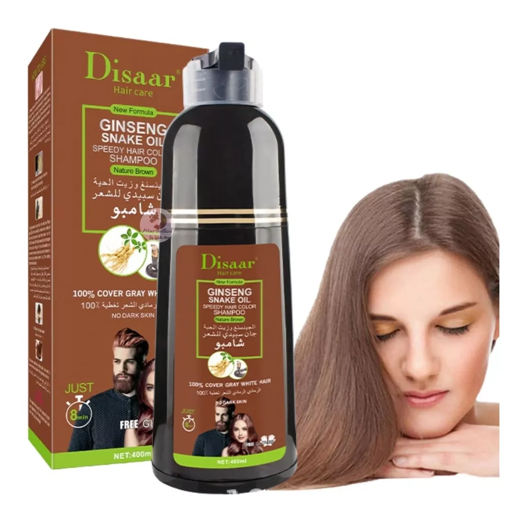 Disaar - Shampoo Tinte Cubre Canas Castaño Claro