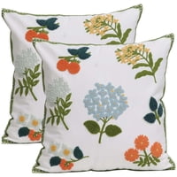 Wyj Hogar - Funda De Cojín Bordado Floral Mod9
