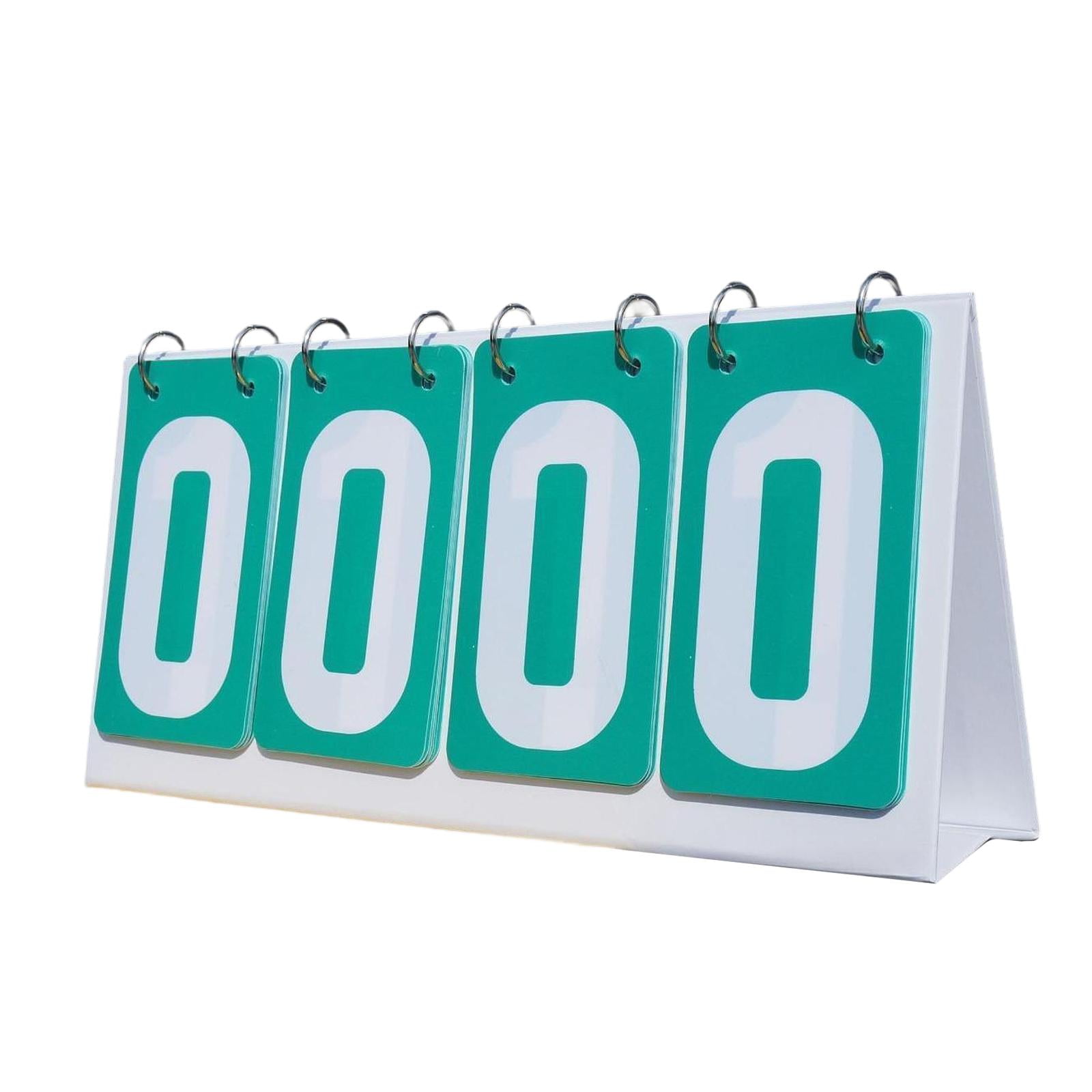 Magideal - Marcador Deportivo, Marcador De Números Abatibles, Multiusos, Compacto, De 4 Dígitos, Contador De Puntuación, Marcador De Mesa Para Fútbol Y Béisbol.