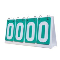 Magideal - Marcador Deportivo, Marcador De Números Abatibles, Multiusos, Compacto, De 4 Dígitos, Contador De Puntuación, Marcador De Mesa Para Fútbol Y Béisbol.