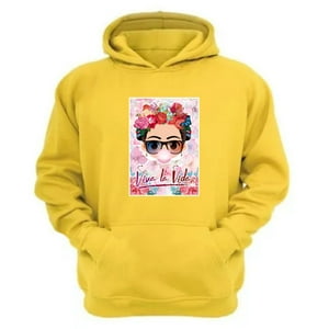 Genérico - Polerón Canguro Frida Amarillo Talla Xl Unisex