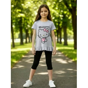 Conjunto Niña Hello Kitty Gris 12
