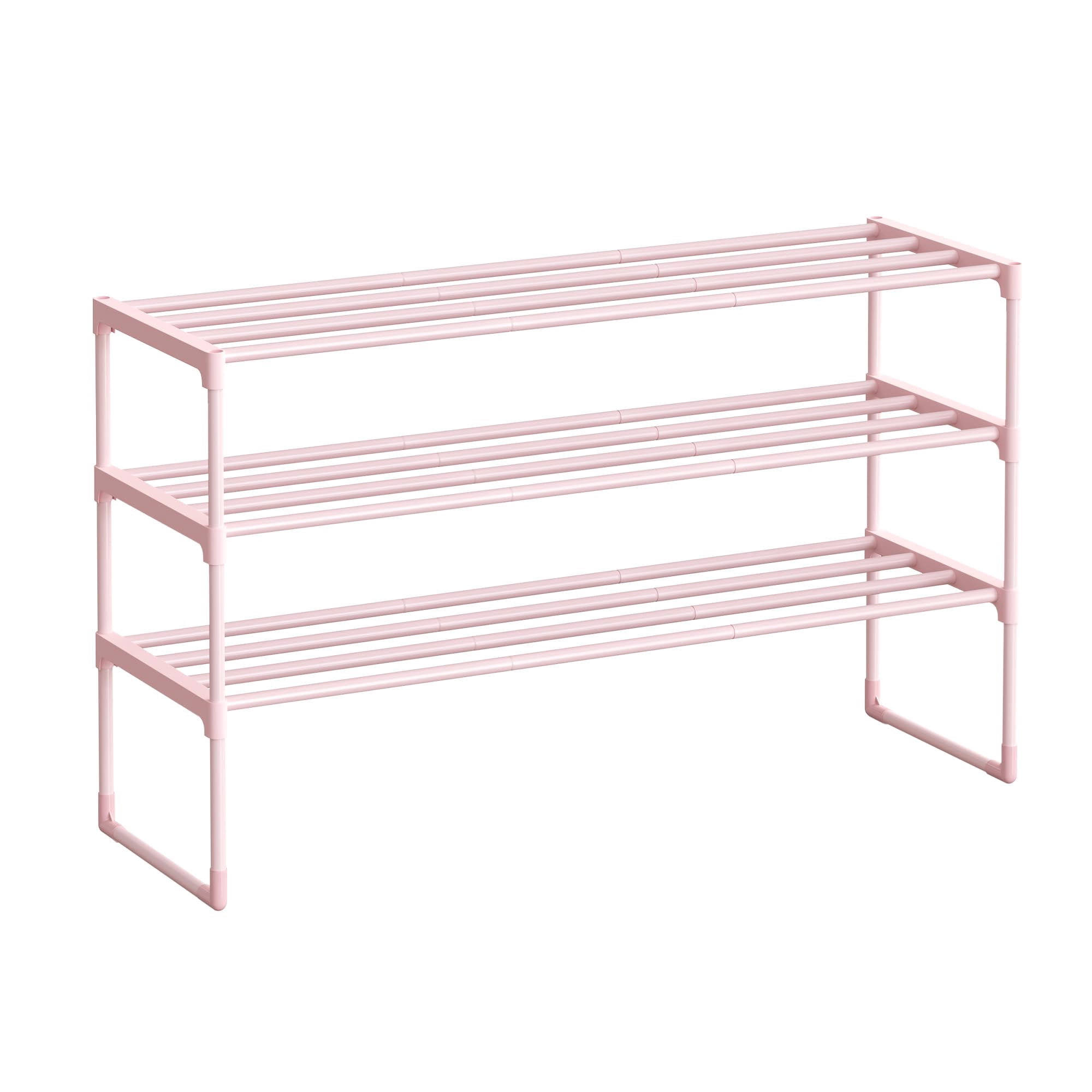 Zapatero Songmics De 3 Niveles Metal 30x92x55 Cm Rosa Jelly